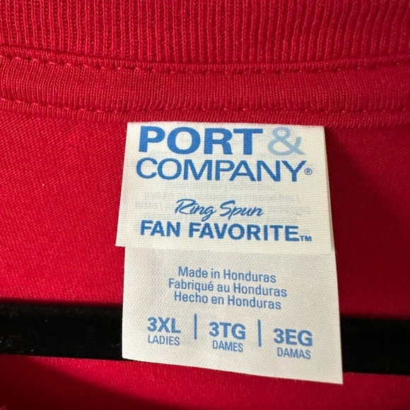 Port & Company Women’s Red Short Sleeves ‘merica 3XL Graphic T-shirt Brand New - Picture 4 of 5